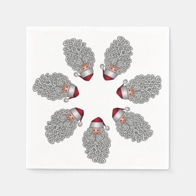 Festive Santa Ring Holiday Party Napkin (Front)