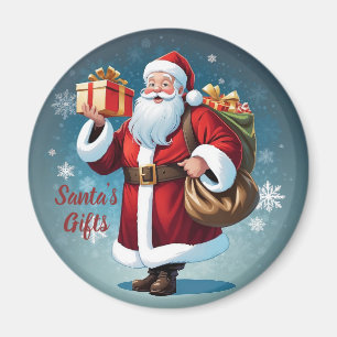 Festive Santa’s Gifts Christmas Holiday Magnet