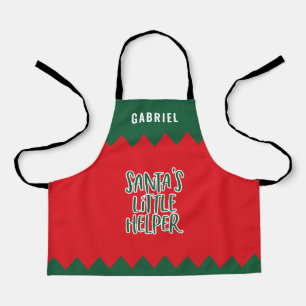 festive Santa's little helper funny personalised Apron