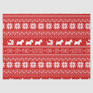 Festive Scottie Dogs Christmas Scottish Terriers Tissue Paper