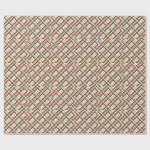 Festive Scottish Tartan Plaid Holiday Pattern Art Wrapping Paper