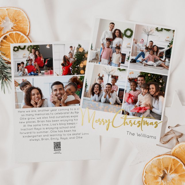 Festive Script Seven-Photo Merry Christmas Gold (Creator Uploaded)