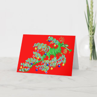 Festive Sea Dragon Greeting Card