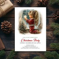 Festive Season Invitation Vintage Winter Scene
