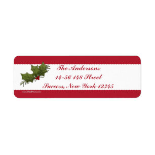Festive Season Return Address Labels