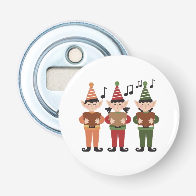  Festive Singing Elfs   Bottle Opener (Front)