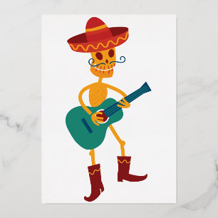 Festive Skeleton Guitar Player
