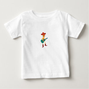Festive Skeleton Guitar Player Baby T-Shirt