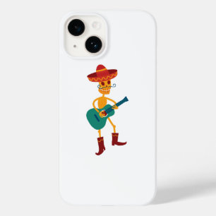 Festive Skeleton Guitar Player Case-Mate iPhone 14 Case