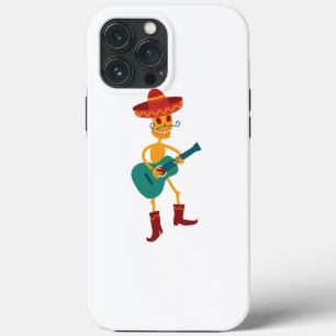 Festive Skeleton Guitar Player iPhone 13 Pro Max Case