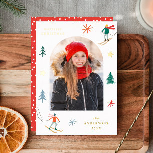 Festive Skiers Photo