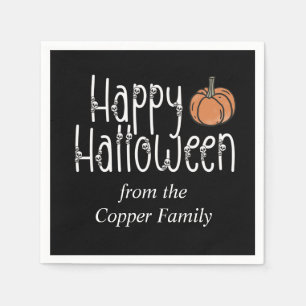 Festive Skull Halloween personalised Napkin