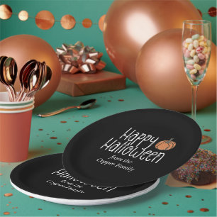 Festive Skull Halloween personalized  Paper Plate