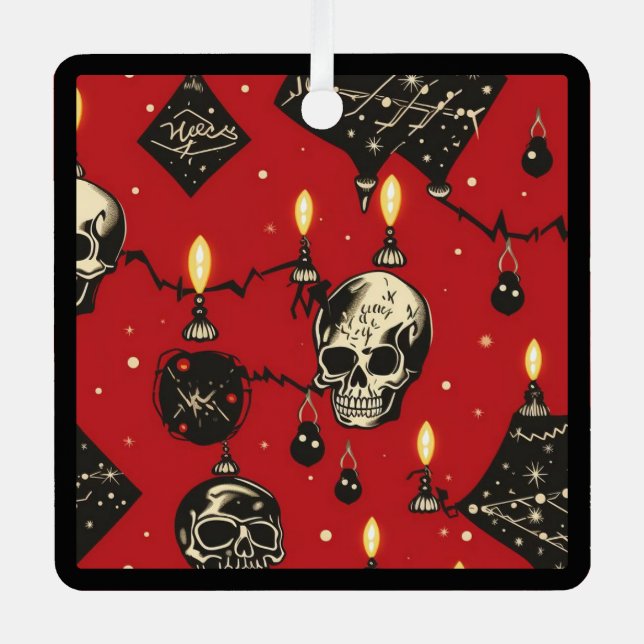 Festive Skull Ornament (Front)