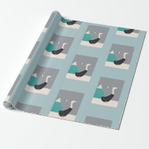 Festive Snow Goose Wrapping Paper