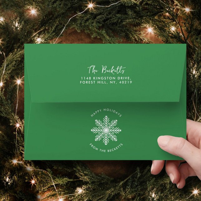 Festive Snowflake Christmas Holiday Envelope (Creator Uploaded)