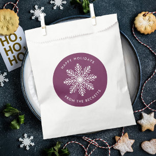 Festive Snowflake Christmas Holiday Favour Bags