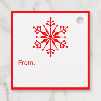 Festive Snowflake Gift Tag. Favour Tags
