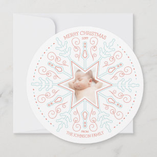 Festive Snowflake Holiday Card