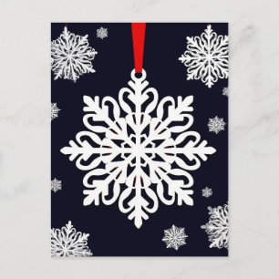 ✨ Festive Snowflake Ornament Charm ❄️ Elegant Postcard