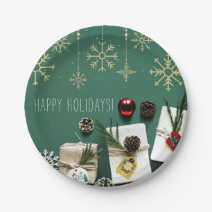 Festive Snowflakes, Christmas Paper Plate