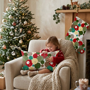 Festive Snowflakes, Stars & Holiday Branches Lumbar Cushion