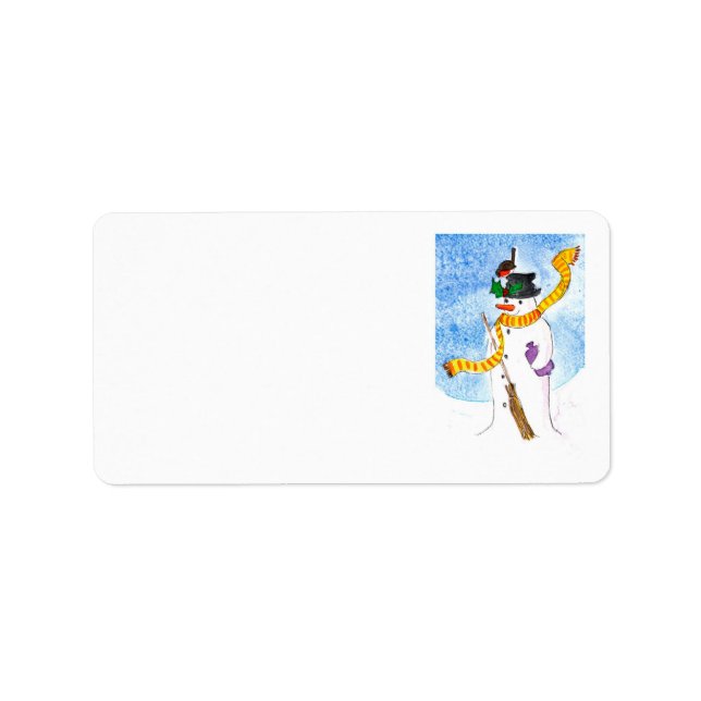 Festive ' Snowman' Address Labels (Front)
