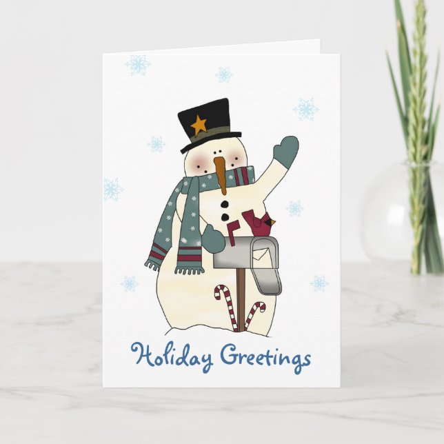Festive Snowman Christmas Card (Front)