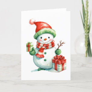 ⛄ Festive Snowman Christmas Card – Holiday Card