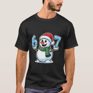 Festive Snowman Christmas Winter Cheer 67 Number T-Shirt