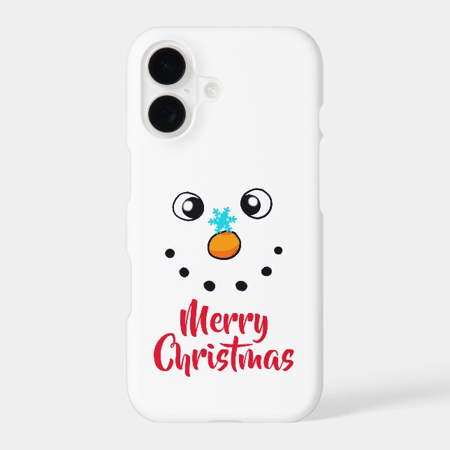 Festive Snowman Face Merry Christmas (Back)