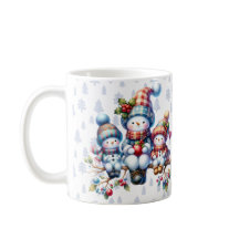 Festive Snowman Family – Christmas Mug Design