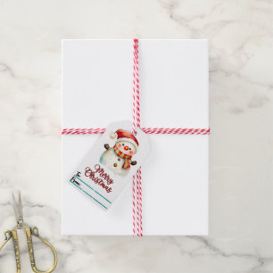 Festive snowman holiday tags! gift tags