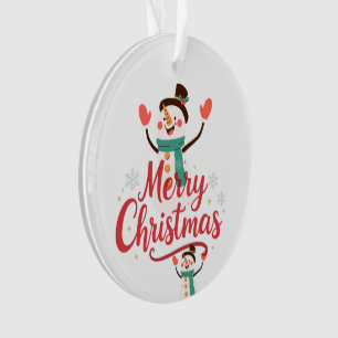 Festive Snowman Merry Christmas Lip Balm Ornament