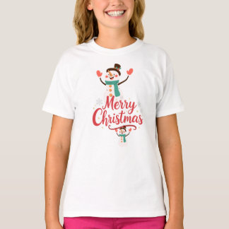 Festive Snowman Merry Christmas T-Shirt