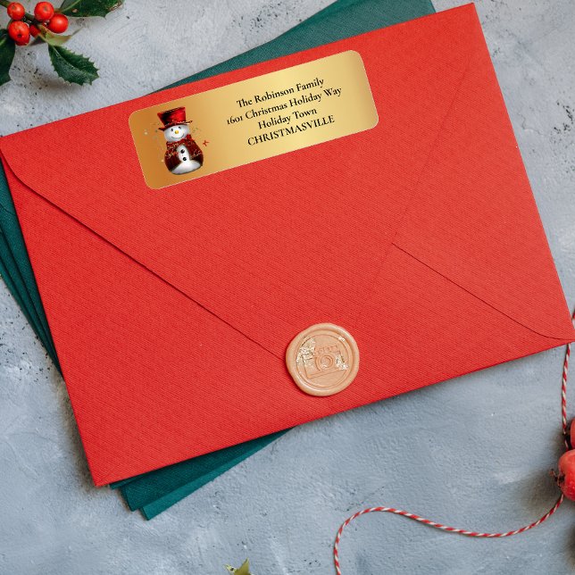 Festive Snowman on Gold Christmas  (Creator Uploaded)