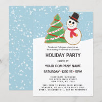 Festive Snowman Tree Cookie Corporate Holiday