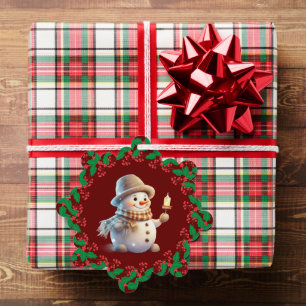 Festive Snowman Tree Decoration Card