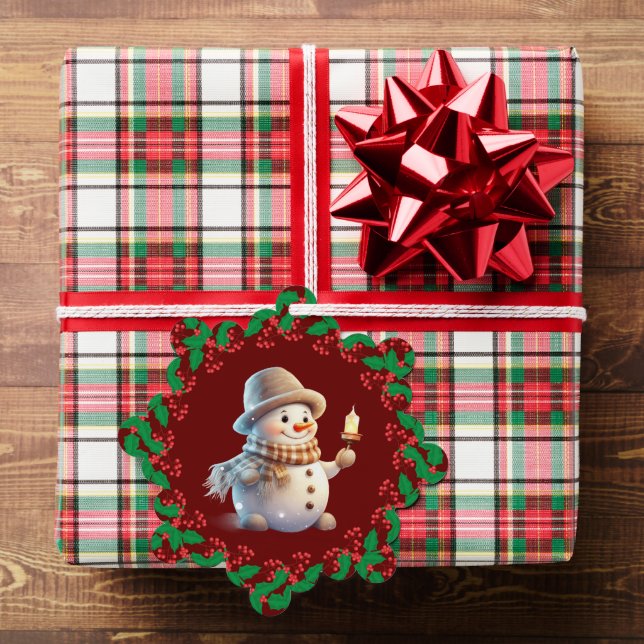 Festive Snowman Tree Decoration Card (Insitu (Gift))