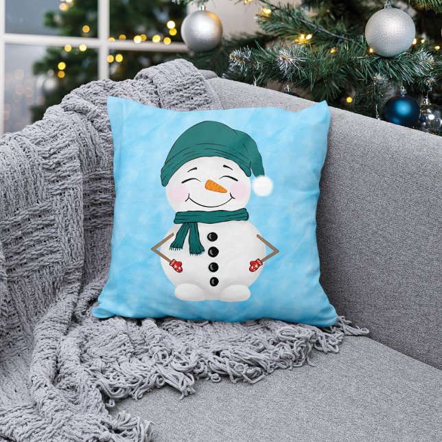 Festive Snowmen Holiday Christmas Cushion (Creator Uploaded)