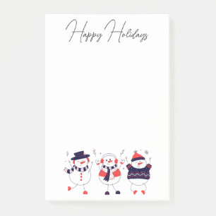 Festive Snowmen Post-it Notes