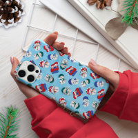 Festive Snowmen Watercolor Christmas Pattern