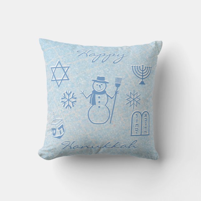 Festive Sparkle HANUKKAH Cushion (Front)