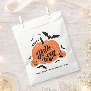 Festive Spooky Pumpkins Halloween Party Favour Bags