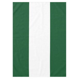 Festive Sporty Wide Camp Green White Stripes Tablecloth