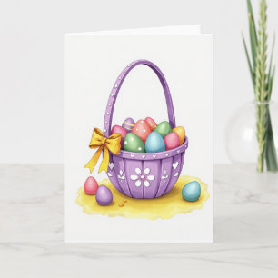 Festive Spring Basket Eggs Card