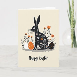 Festive Spring Rabbit Art Card