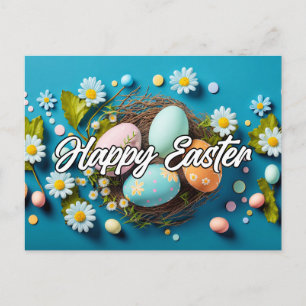 Festive Springtime Easter Collage Postcard