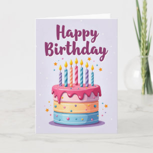 Festive Sprinkled Cake Card