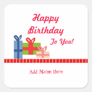 Festive Square Sticker